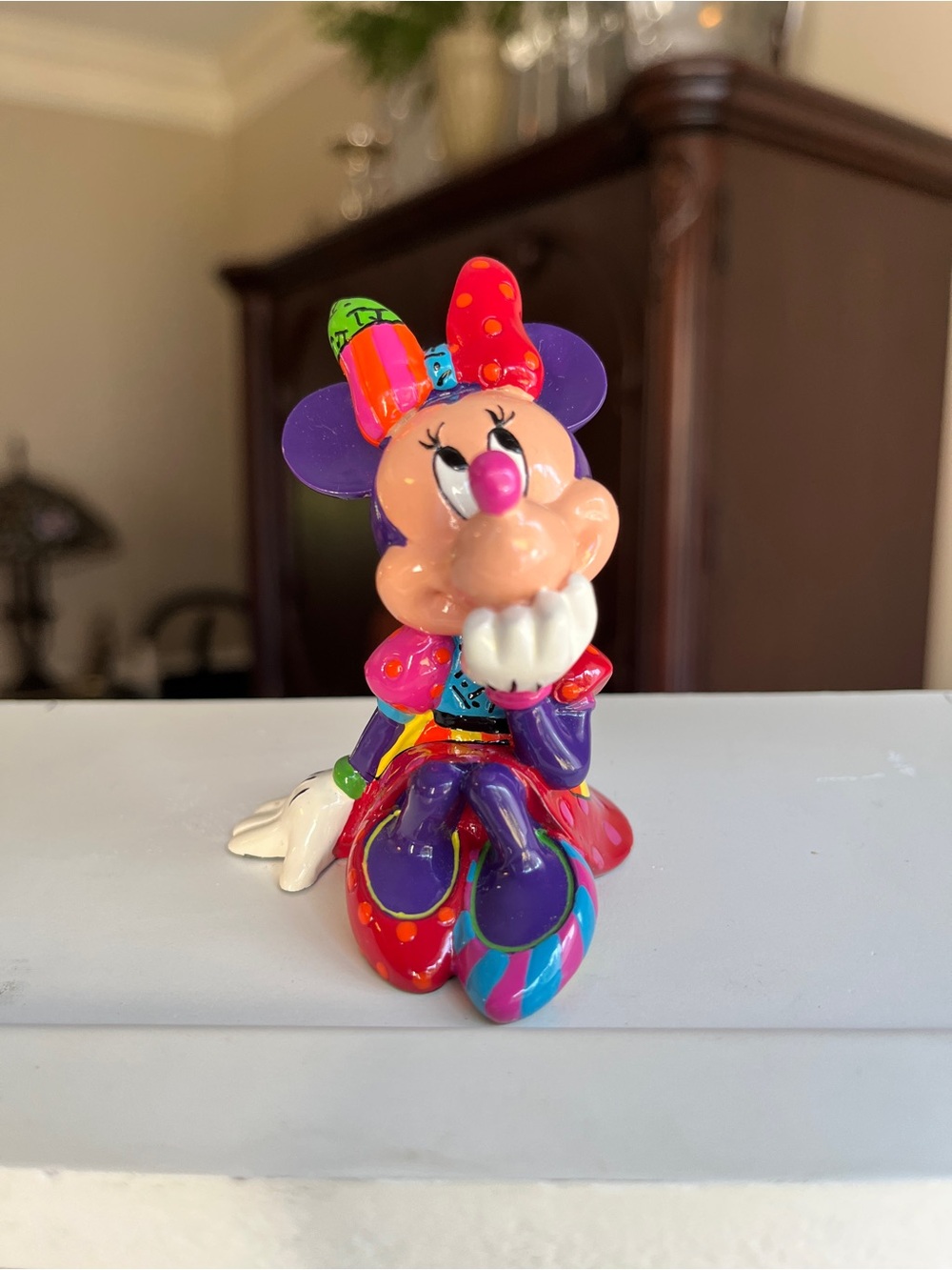 Disney Collectible Britto Minnie Mouse Figurine - Purple, Pink, Red, Blue, Green